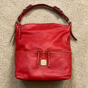 Dooney and Bourke tall full grain leather purse EUC